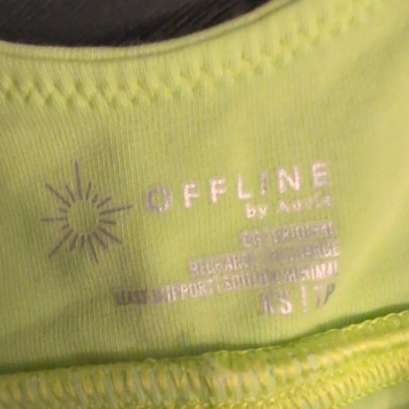 Aerie lime Green Sports Bra Seamless Medium Support - Picture 2 of 6